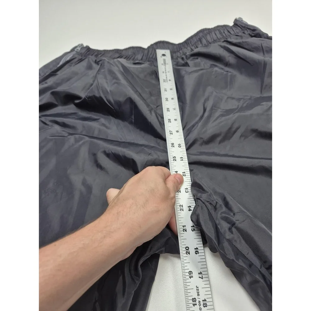 VTG Nike Track Pants Mens 3XL Gray Nylon Mesh Lined Full Zip Leg Elastic Cuff